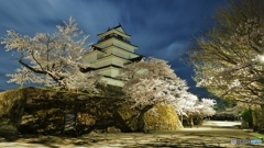 満月の夜の鶴ヶ城