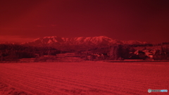 IR カラーで飯豊山