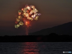 猪苗代湖の花火