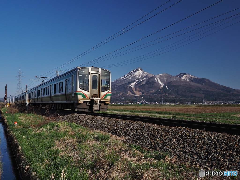 磐越西線と磐梯山
