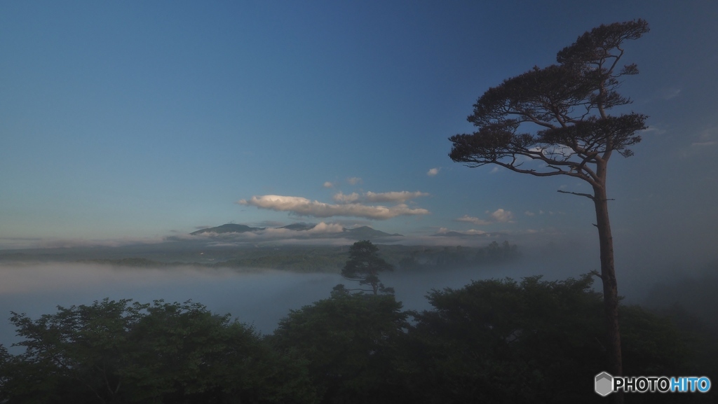 安達太良山を見る