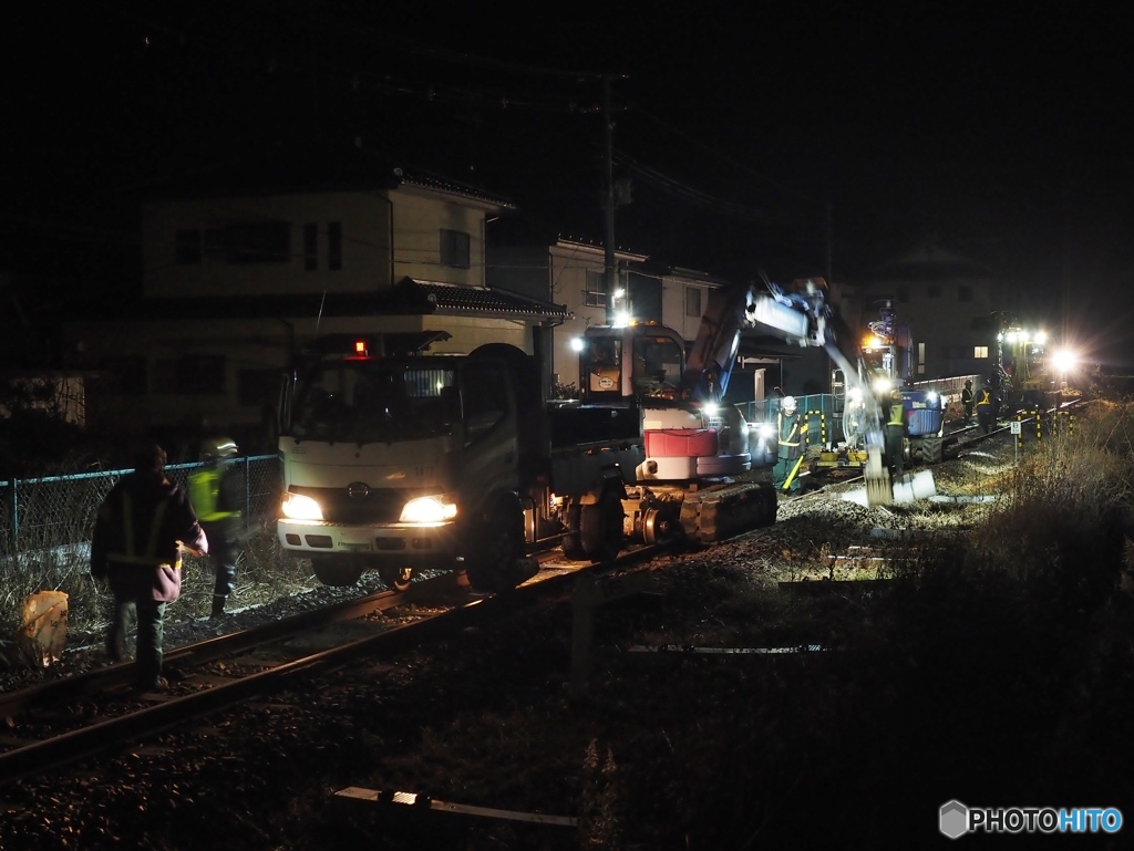深夜の作業