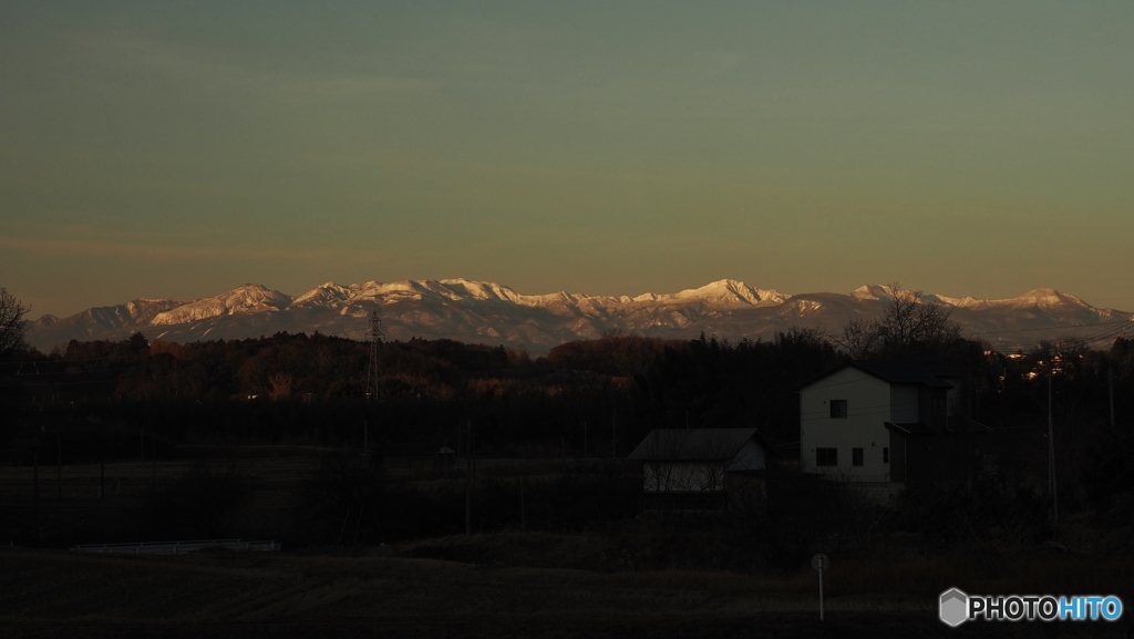 朝陽の那須連山