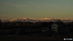 朝陽の那須連山