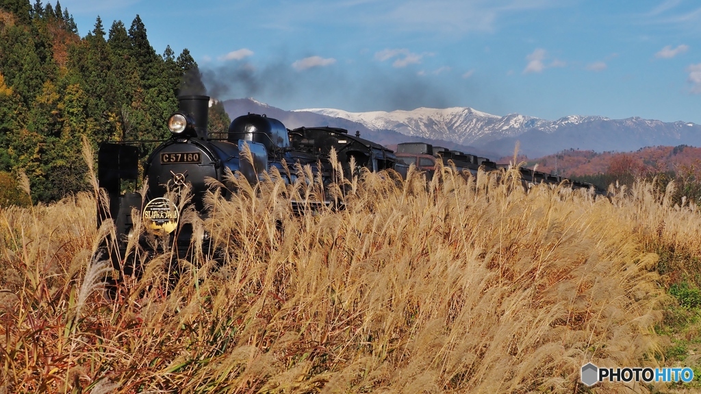晩秋のSL