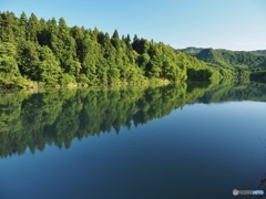 川の対岸