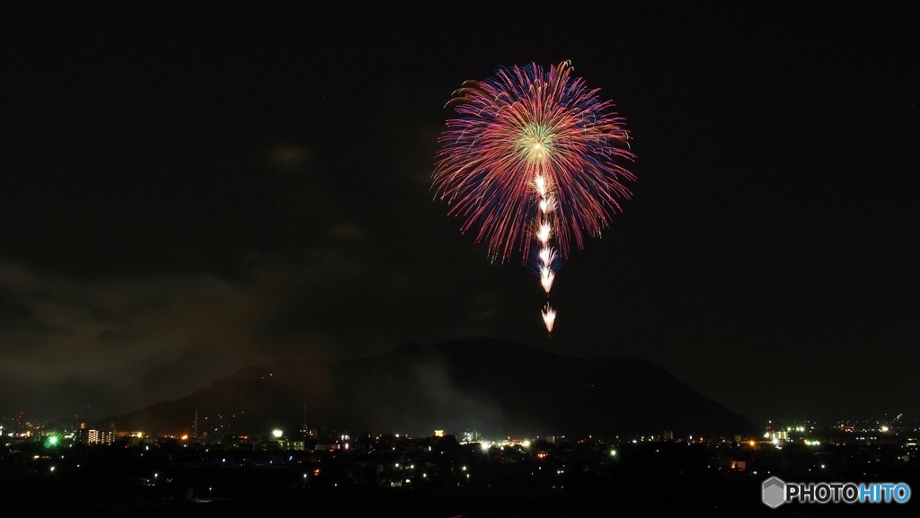 花火のある夜景