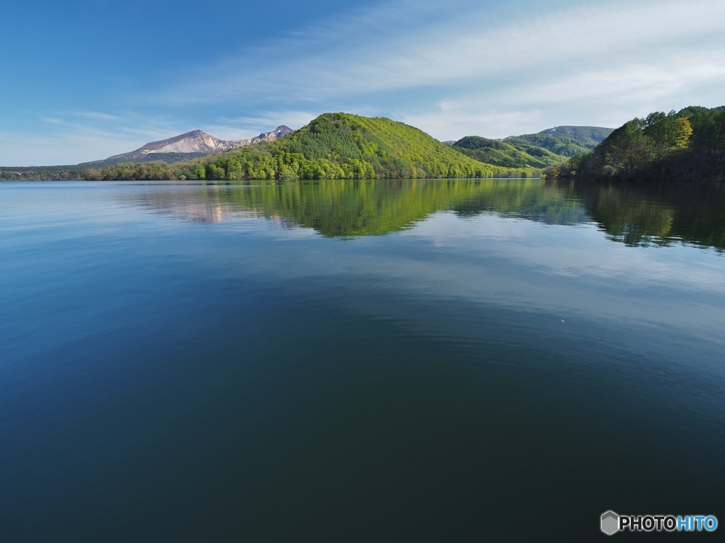 檜原湖から磐梯山