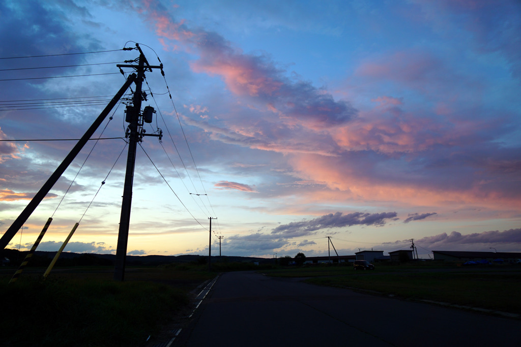名取湖の夕焼け