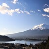 河口湖と富士山