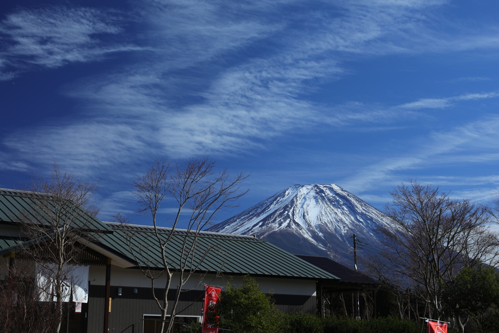 お茶屋と富士山と。