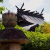 夏近し 神社鰹木 影つくる