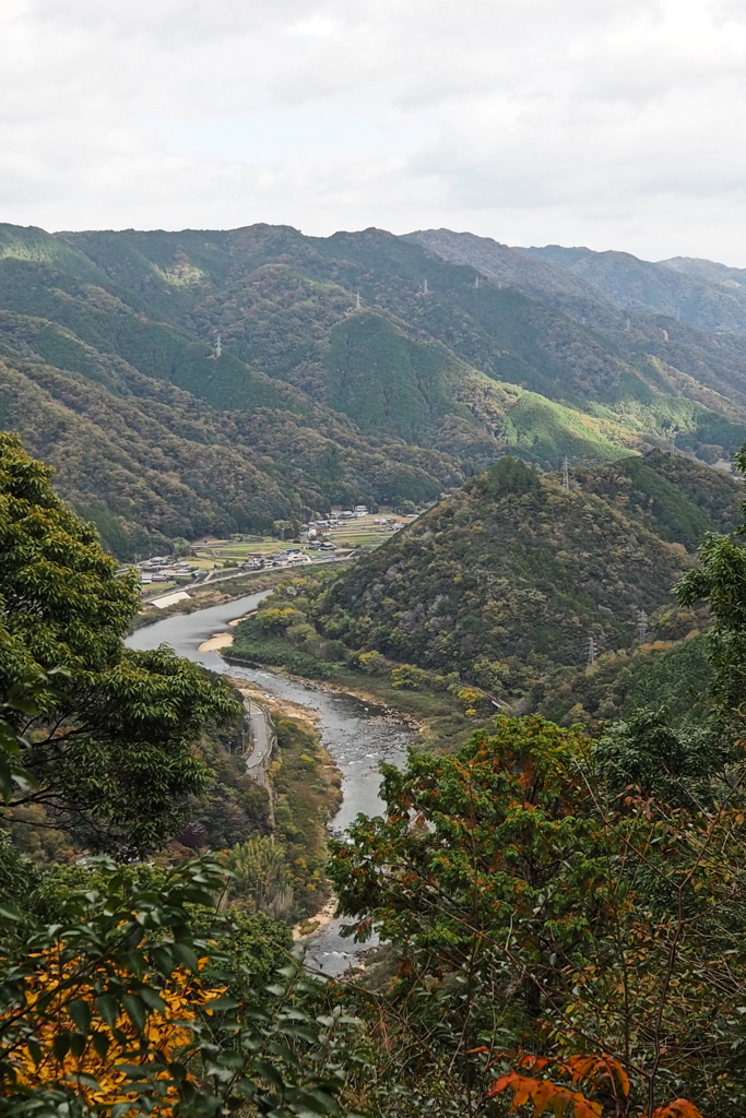 晩秋の 笠置山から 見る眺め