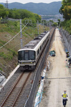 谷削り 複線工事 着々と