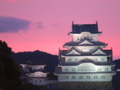 夕景の姫路城