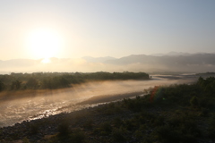 黒部川の朝景