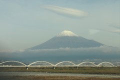 車窓の富士山