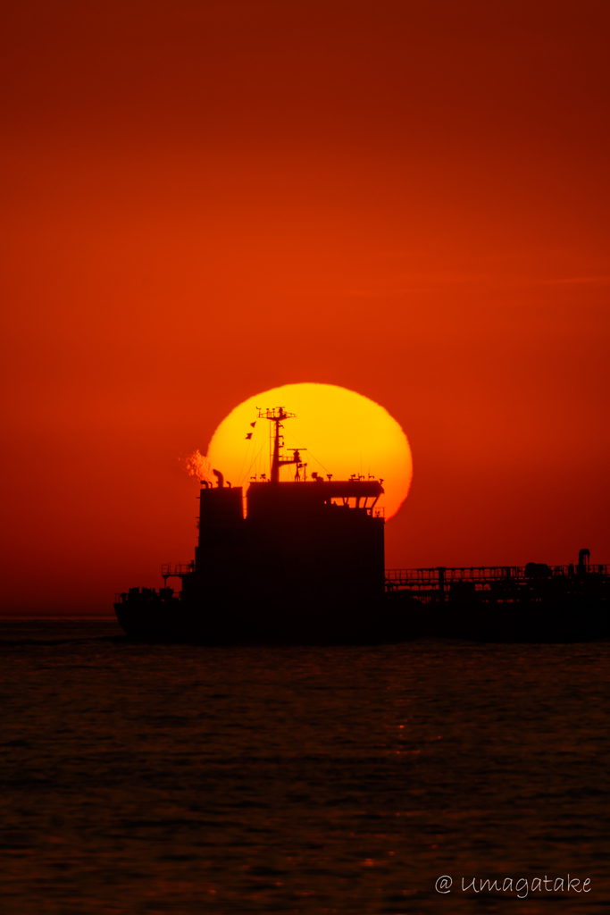 夕日を背に　その4