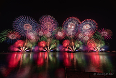 松江水郷祭湖上花火大会　①