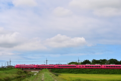 DSC_1082 赤い尻切れトンボと小さい鉄橋