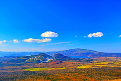 硫黄山の紅葉