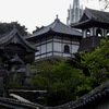 寺院と教会の見える風景