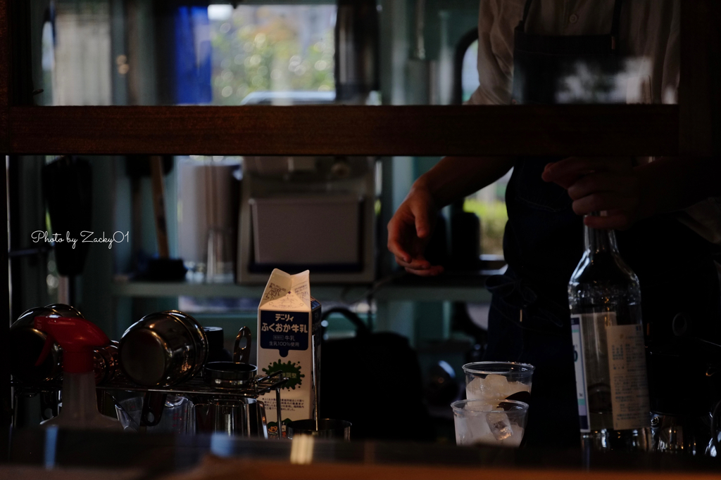 路面電車の喫茶店