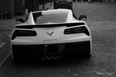 Corvette on the cobblestone