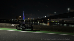 Riding a motorcycle at night