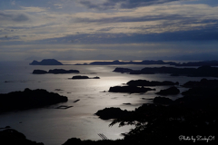 真珠色の海に浮かぶ九十九島