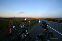九重連山を望む