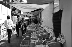 築地場外市場にて