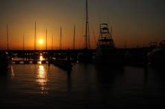 マリーナの夕陽