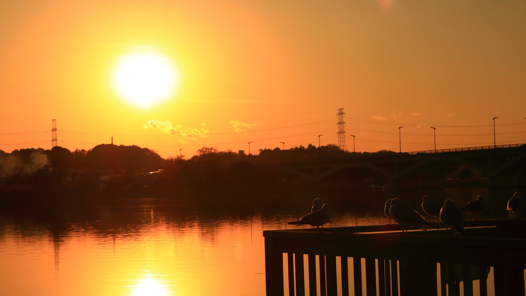 夕暮れのある景色