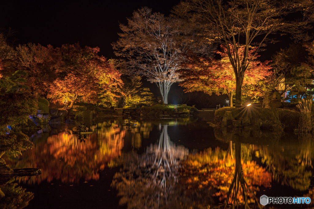 水面の紅葉