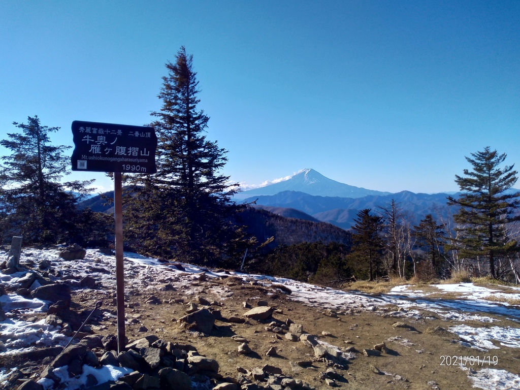 牛奥の雁ガ腹摺山山頂