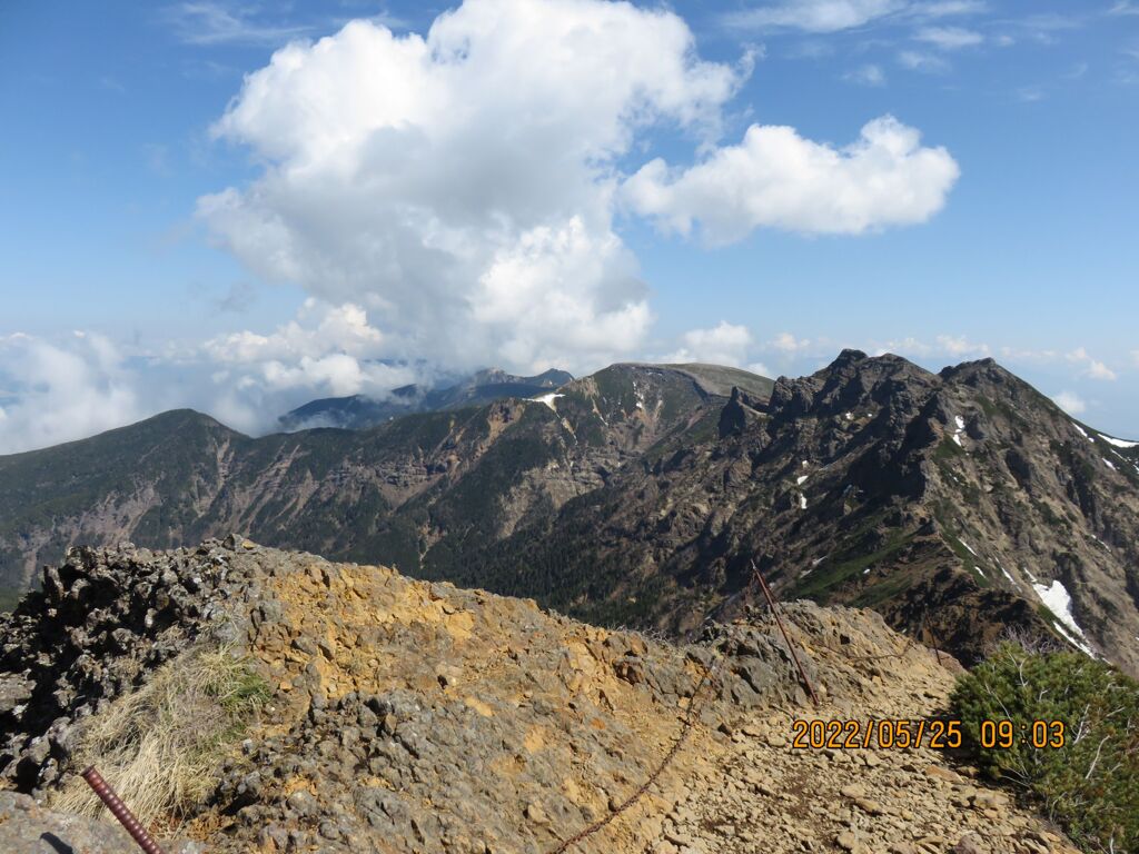 赤岳から横岳