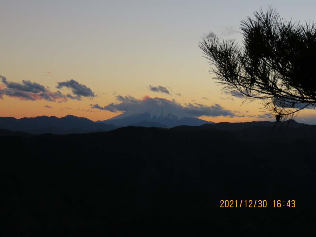 夕暮れ富士山