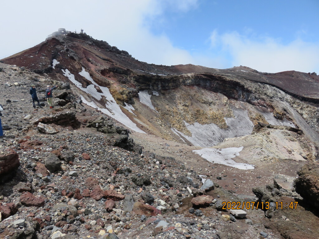 富士山の火口