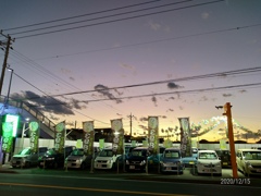 先日の寒い日の夕方