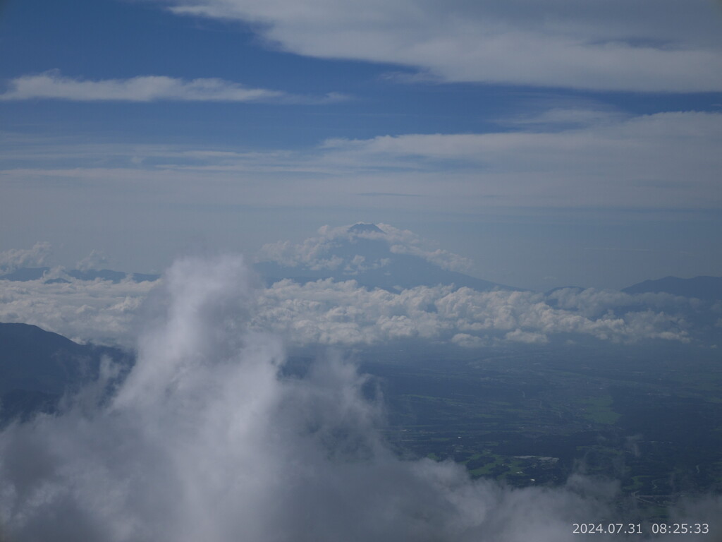 編笠山からの富士山
