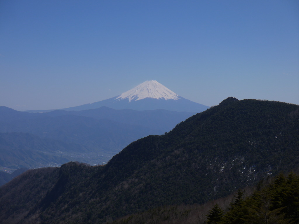 富士山のアップ