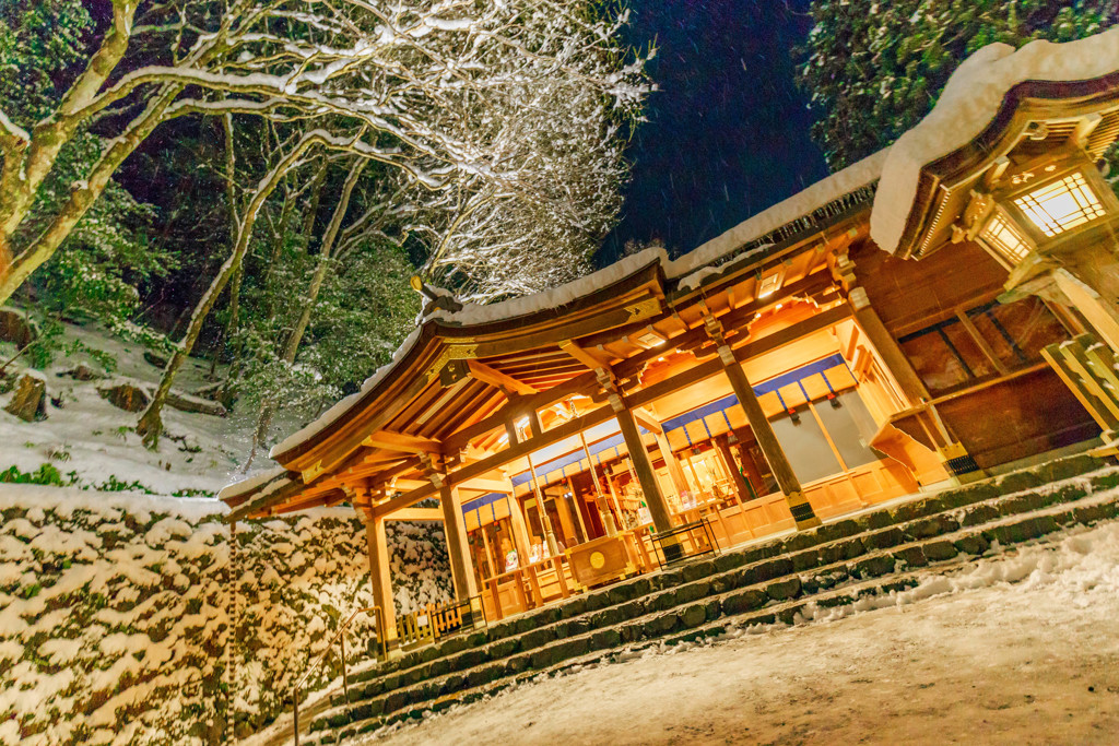 貴船神社の積雪限定ライトアップ14