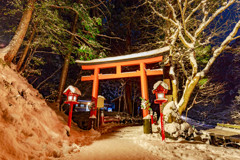 貴船神社の積雪限定ライトアップ19