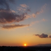 散歩道 冬 夕暮れ