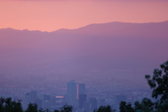 ビルの夕暮れ