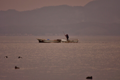 宍道湖しじみ漁