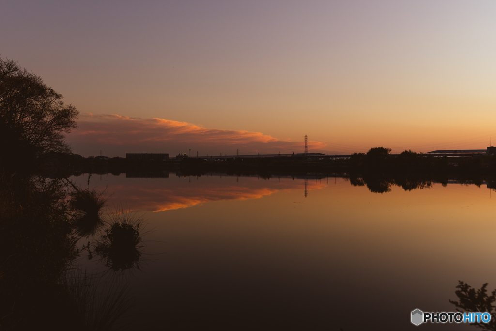 江戸川の夕暮れ