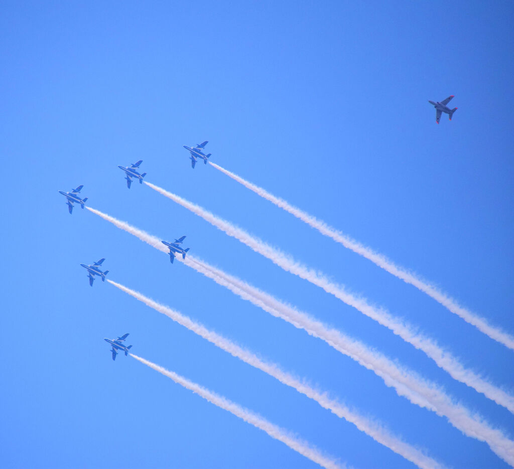 ブルーインパルス都内上空を飛ぶ！１