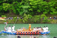 京都　三船祭　龍頭船